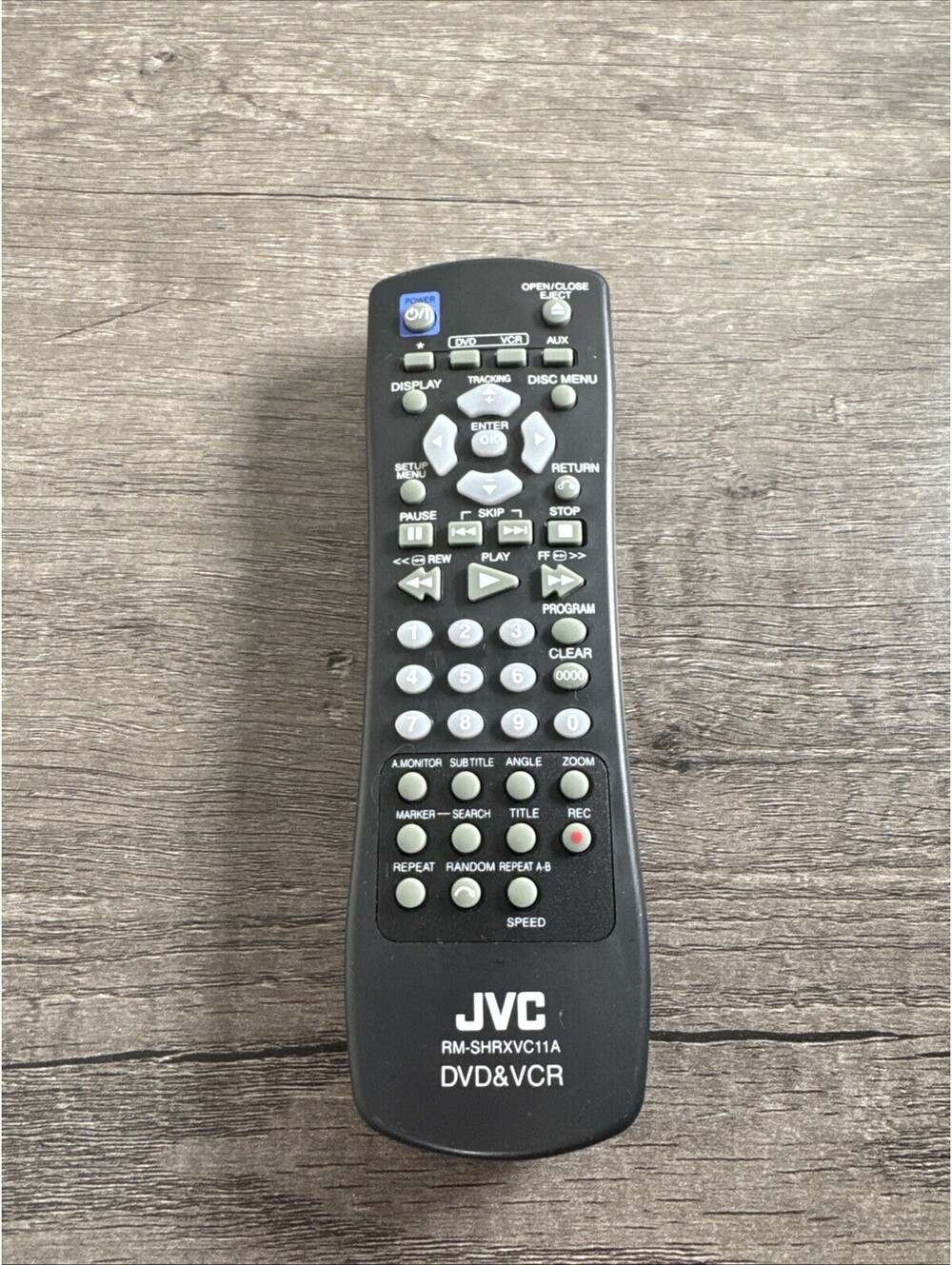 JVC RM-SHRXVC11A DVD VCR COMBO REMOTE CONTROL HR-XVC11B OEM LG-6711R1N208D OEM